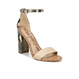 Sam Edelman Yaro Snake Print Ankle Strap Leather Sandals Sz 9